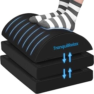 TranquilRelax Foot Rest for Under Desk at Work, Gaming Accessories Foot Stool with 3 Adjustable Heights & Washable Cover, Comfortable Offic...