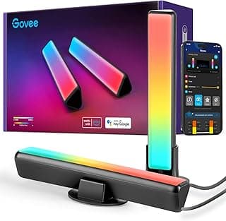 Govee Smart LED Light Bars, Work with Alexa and Google Assistant, RGBICWW WiFi TV Backlights with Scene and Music Modes for Gaming, PC, Liv...